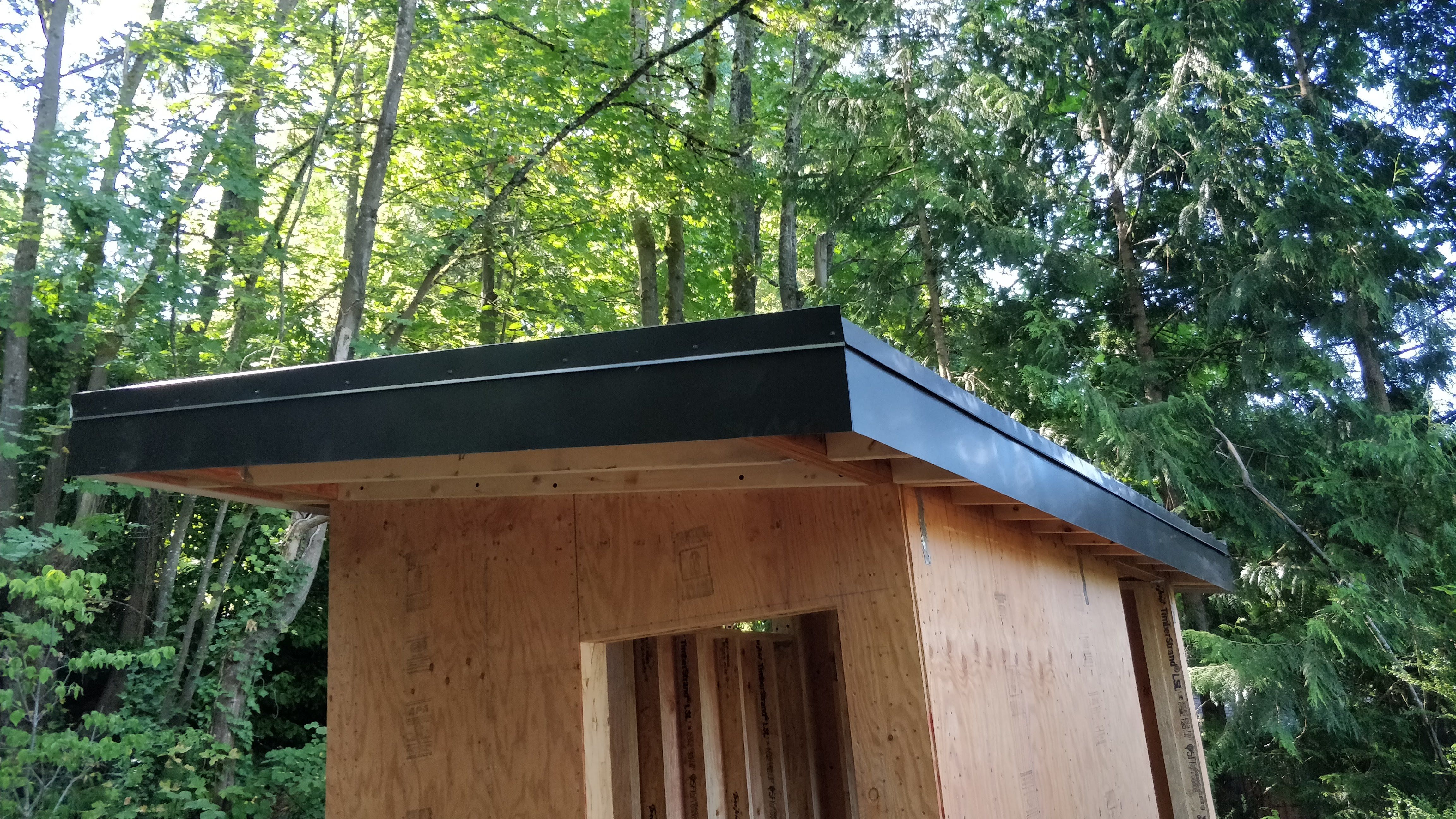 Finished roof, from below