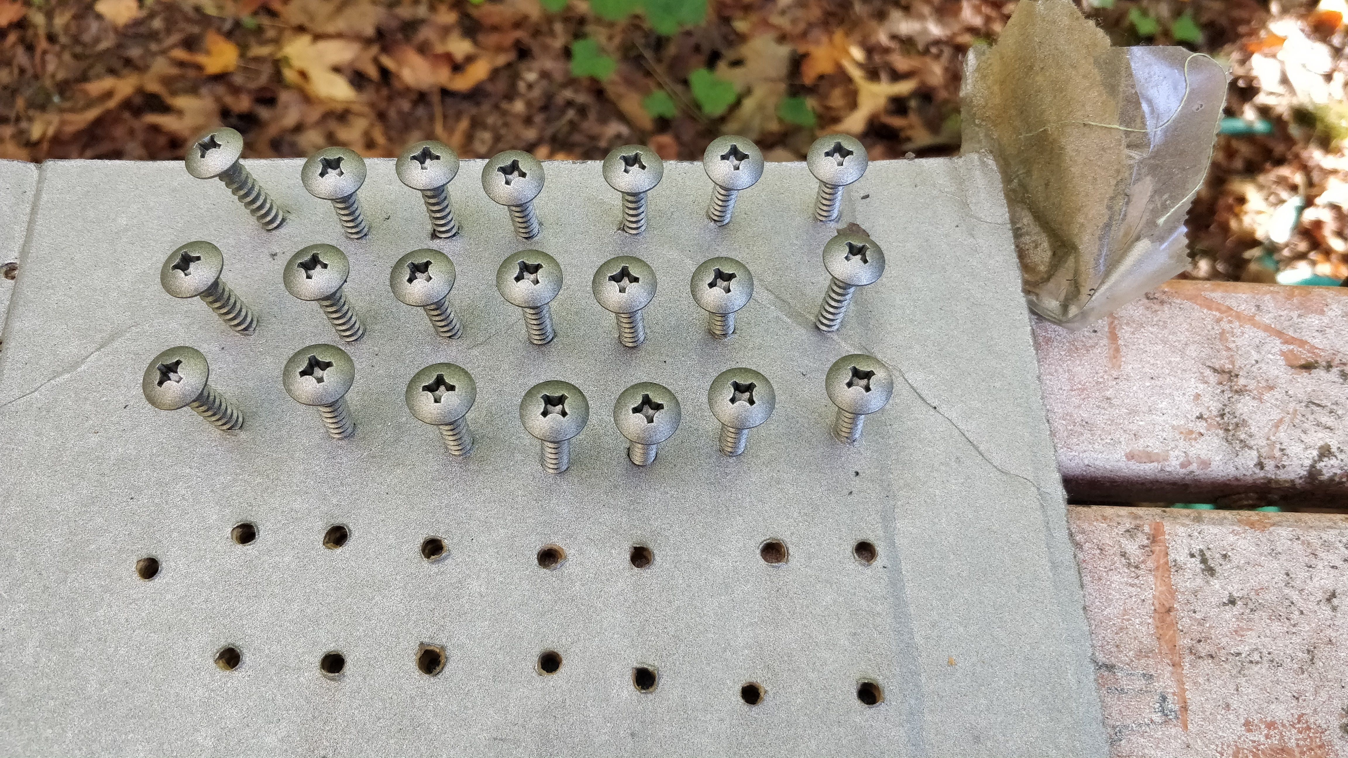Hacked-up custom screws